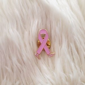 walk for breast cancer awareness enamel pin